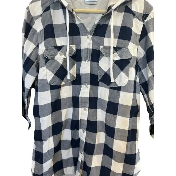 Columbia Women's Collegiate Times Two Hoodie Button Down Long Sleeve Shirt Med - Picture 4 of 13